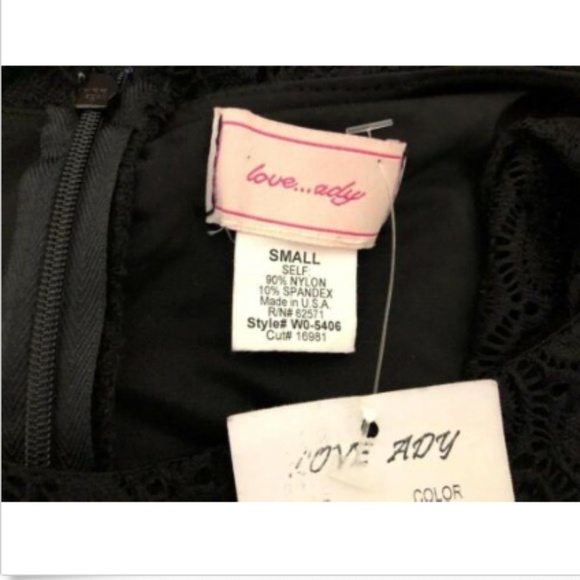 Love Ady Women’s Dress Pencil Stretch Black Zip S - Picture 3 of 6